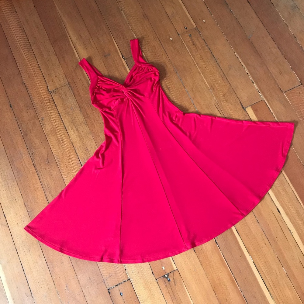 *3/$20!* VINTAGE Sexy Red Dress XS / S Fit + Flare